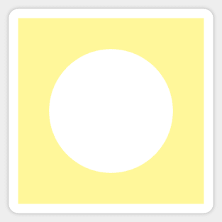 White polkadots on yellow Sticker